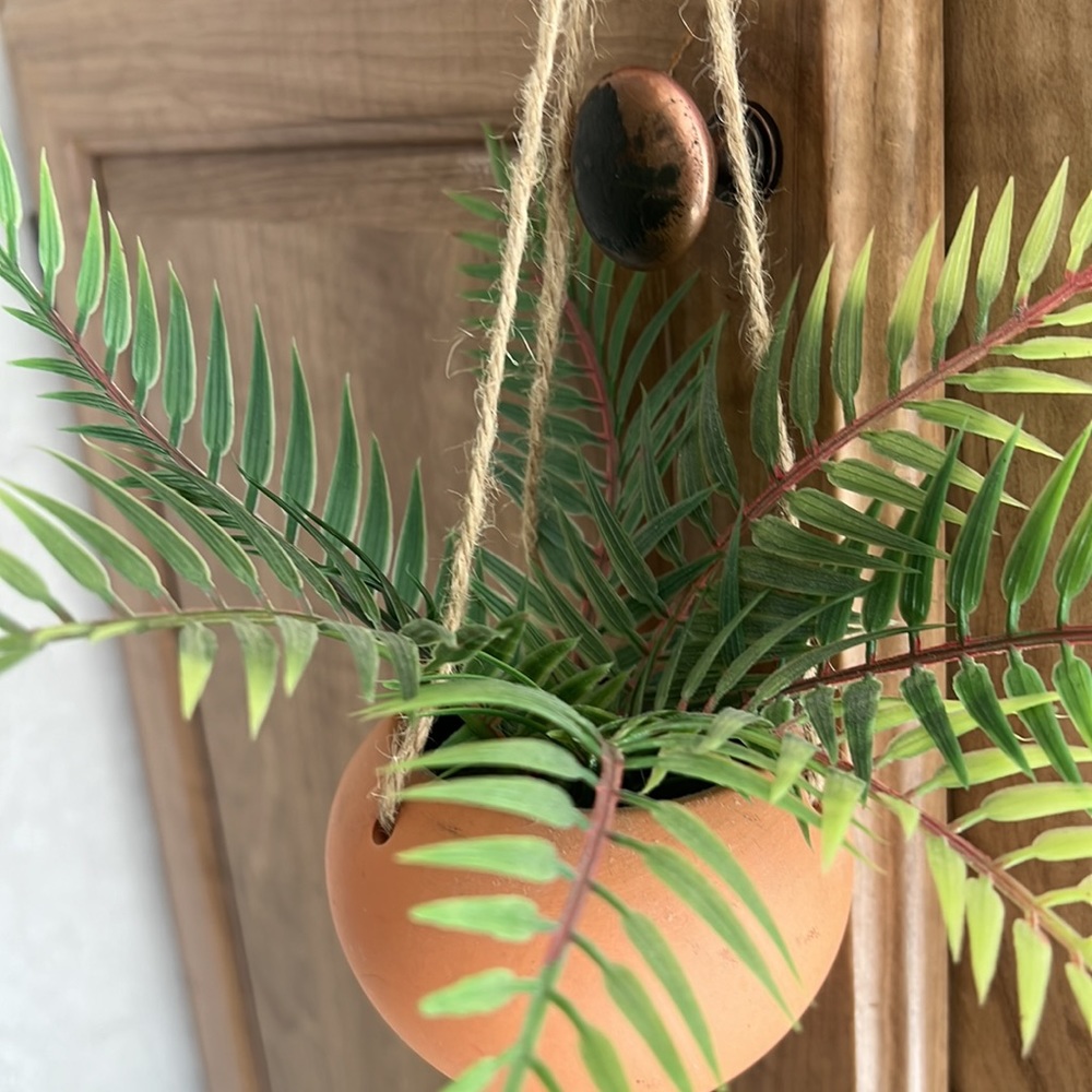 Hanging fake plant